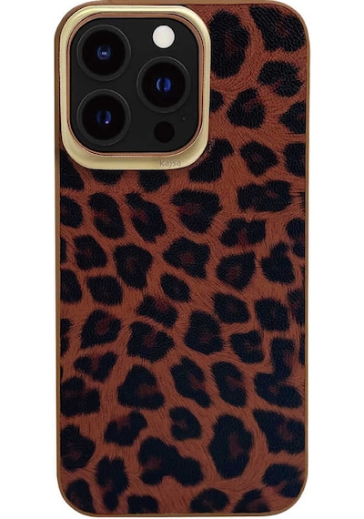 Kajsa Apple Uyumlu iPhone 13 Pro Kılıf Kajsa Glamorous Serisi Leopard Combo Kapak ZORE-219943