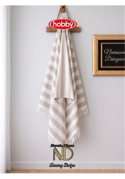 Stripe Kahve Plaj Hlusu 70x140 - Dıgc-867139 Renkli