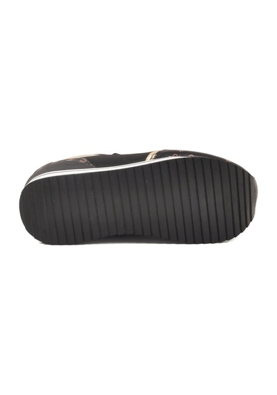 United Colors Of Benetton Siyah Beyaz Bağcıklı Cilt Memory Foam Kadın Spor Ayakkabı Bnı-12096 G Siyah - Beyaz