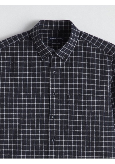 Lcwaıkıkı Classic Siyah Regular Fit Ekose Erkek Gömlek