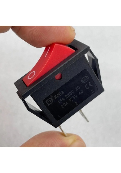 Ic-114 Tekli Dar Işıksız Anahtar On-off 2p Kırmızı
