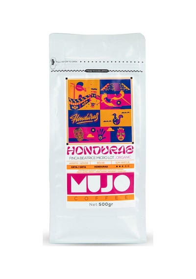 Mujo Coffee Honduras Finca Beatrice Micro Lot. Organic Çekirdek Kahve 500 G
