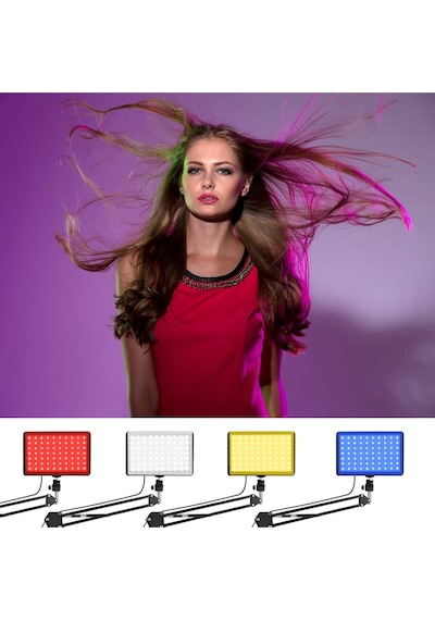 19cm 13 Watt 120 Led Fotograf Video Işığı Kelepçeli Masa Kıskaç Kolu Vlog Ürün Youtube Canlı Yayın