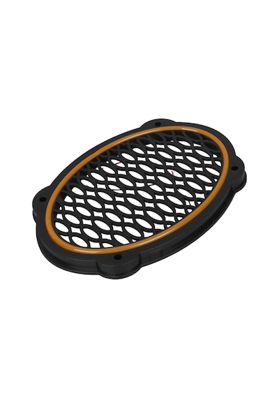 Poke Pk-5052 Oval Hoparlör Kapağı Turuncu Led Sabit 2'li Paket