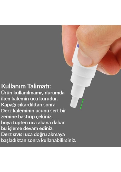 Derz Kalemi Derz Dolgu Yenileme Hızlı Kuruyan Su Bazlı Kokusuz Kalıcı Fayans Yenileme Kalem Seti