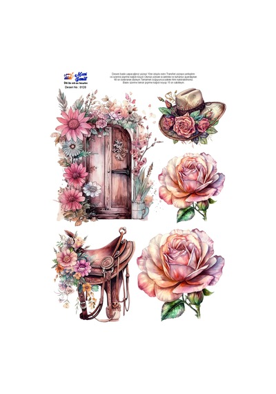 Mavi Sanat Ütü İle Rub On Transfer Kağıdı A4 Model No: 0120
