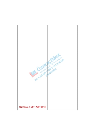 105MM 57MM A4 Laser Etiket