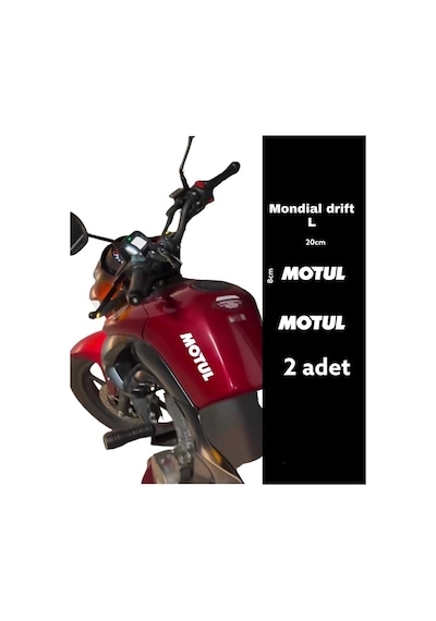 Mondial Drift L Turbo Yazı Motosiklet Kask Sticker Venom
