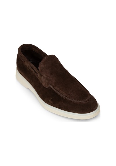 Deery Erkek Hakiki Süet Kahverengi Loafer Ayakkabı - 02032mkhvc01