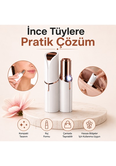 Yüz Tüy Alıcı Epilasyon Aleti Mini Kaş Bıyık Temizleme Cihazı