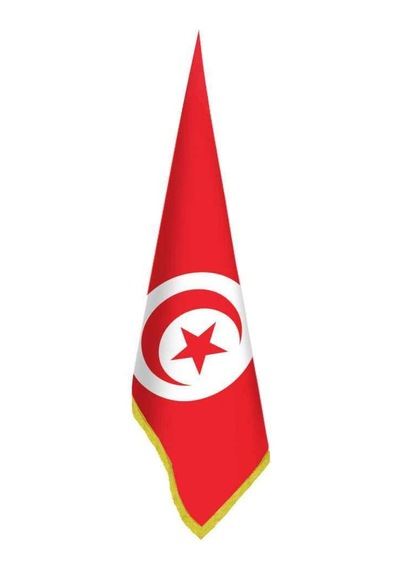 Tunus Bayrağı -ofis-makam-toplantı Odaları - Saçaklı Makam Bayrağı 1