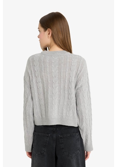 Defacto Coool Regular Fit Bisiklet Yaka Triko Kazak T4518az25wngr210 Gri Defacto Coool Regular Fit Bisiklet Yaka Triko Kazak T4518az25wngr210 Gri