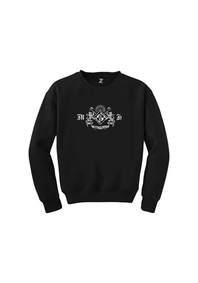 Machine Head Classic Crest Siyah Sweatshirt Beyaz