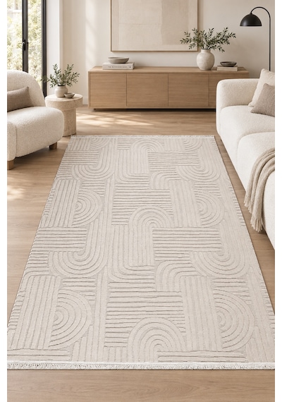 Nebula Vizon Sade Salon Oturma Odası Koridor Halısı Robot Süpürge Uyumlu Özel Ölçü Kolay Temizlenebilir Polyester