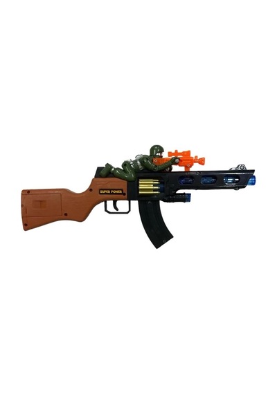 Sniper Tüfek Asker Temalı Işıklı Ve Pilli Işıklı Namlulu Eğlenceli Oyuncak