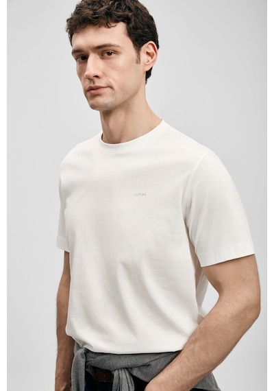 Lufian Lufıan Bran Erkek T-shirt 111020321 Kırık Beyaz