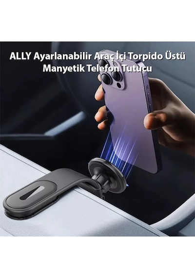 Ally Ayarlanabilir Araç İçi Torpido Üstü Manyetik Telefon Tutucu- 5775