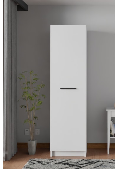 Ladik Beyaz Tek Kapaklı Gardırop 180-45-45 Cm Çift Yönlü Kapak Ladik Beyaz Tek Kapaklı Gardırop 180-45-45 Cm Çift Yönlü Kapak