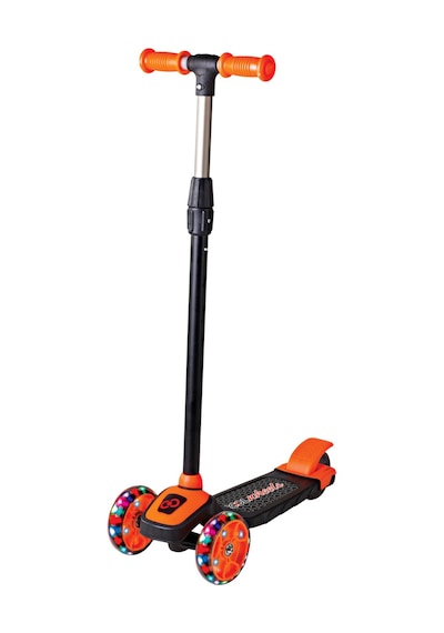 Scooter Çocuk Scooter Işıklı Slikon Teker Turuncu 40 Kg Taşıma