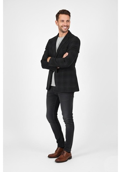 Massimo Rossi Erkek Kışlık Kumaş Tek Ceket 4 Drop Bgl-st04983 Antrasit