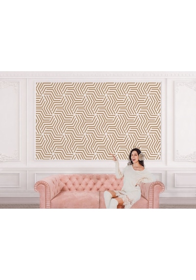 Pastel Renkli Geometrik Desenli Duvar Kağıdı-5783 Çok Renkli