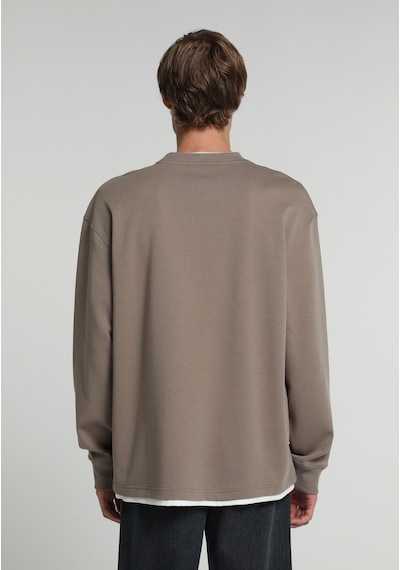 Colin's Colins Regular Fit Yuvarlak Yaka Düz Erkek Kahverengi Sweatshirt Cl1082008 Q1.v2 Tpe Gri