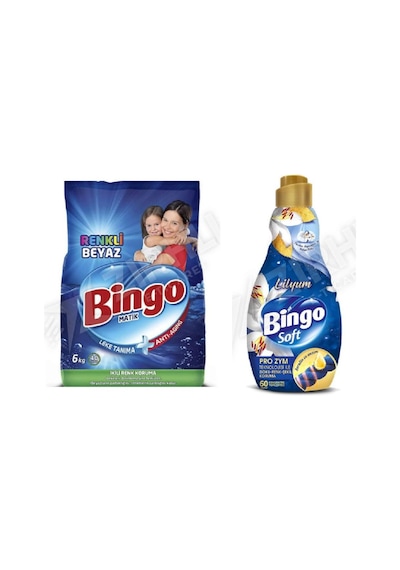 Bingo Tüm Renkler Deterjan 6 Kg+ Soft Yumuşatıcı 1440 Ml 2'li Set Diğer