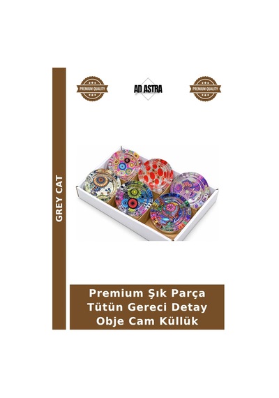 Premium Şık Parça Gereci Detay Obje Cam Küllük