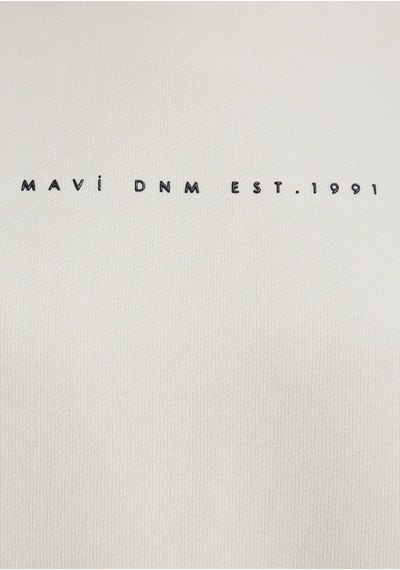 Mavi - Mavi Denim Baskılı Ekru Sweatshirt 1s10525-80194 Ekru