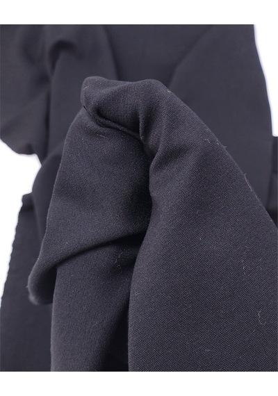 Siyah Tok Sıkı Yapılı Çelik İnterlok Örme Kumaş Elbiselik & Bluzluk En: 140cm-12716