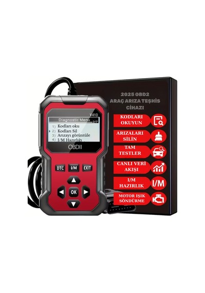 Obd2 Araba Otomobil Arıza Tespit Cihazı Tüm Araçlara Uyumlu Hata Okuma Silme Işık Söndürme - 822170237