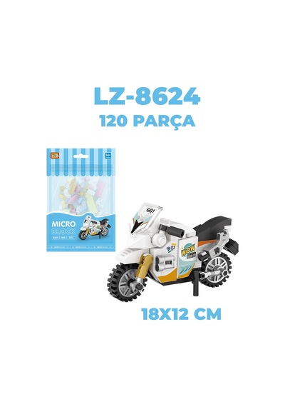 Loz Micro Block 2'li Yarış Seti Araba Motor 2 Farklı Model Dekoratif Oyuncak Yapım Seti Yapı Blok Seti