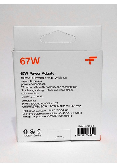 Tt Flt-ch8 Type-c Hızlı Şarj Adaptörü 67w