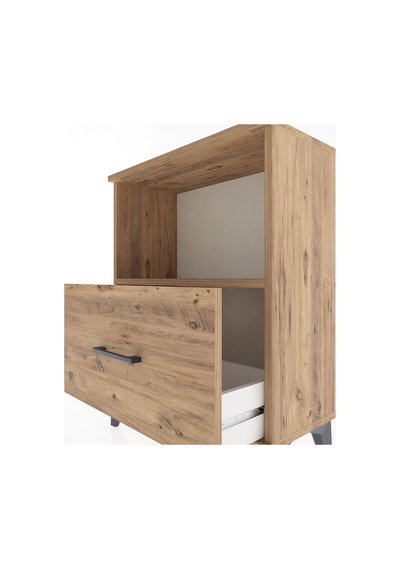 Arges Komodin Tek Çekmeceli 60x30x80 Çam-çam Çam