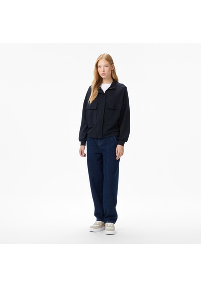 Nautica Kadın Siyah Oversize Sweatshirt Düz 57k614t Siyah