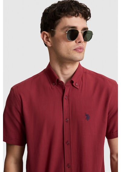 U.S. Polo Assn. U.s. Polo Assn. Erkek Vişne Gömlek Kısa Kollu 50324727-vr223 U.S. Polo Assn. U.s. Polo Assn. Erkek Vişne Gömlek Kısa Kollu 50324727-vr223