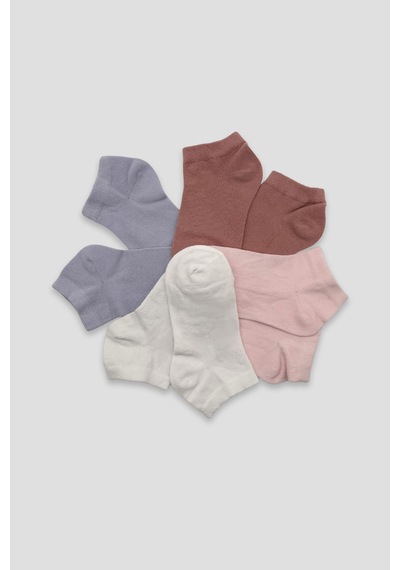 Defne Baby 4 Çift Yazlık Pamuklu Kız Çocuk Ve Bebek Patik Çorabı Çok Renkli