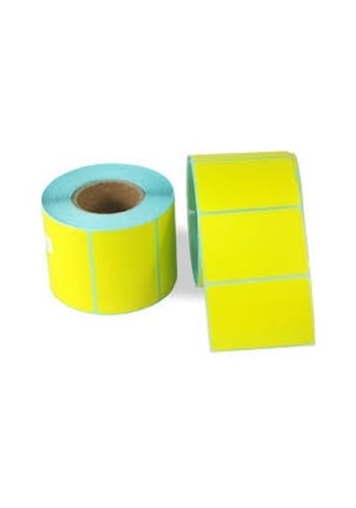 40X50 Eczane İlaç Tarif Etiketi Sarı Zemin 40 x 50 MM 1 Rulo 1000'li Sarım Eko Termal