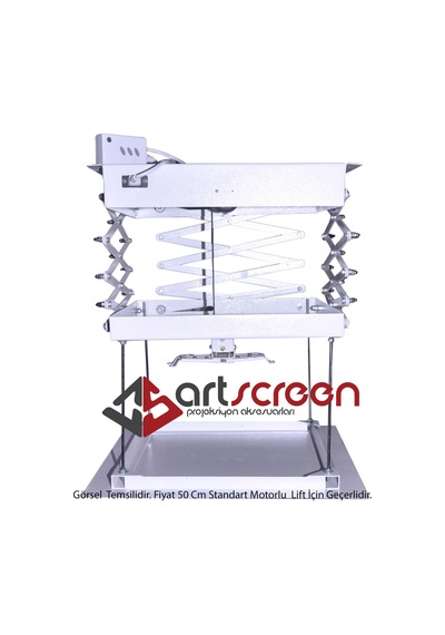 Artscreen 50X50 Cm Motorlu Kumandalı Projeksiyon Lift