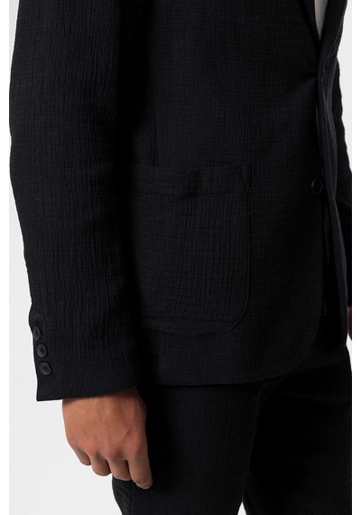 Antioch Astarsız Torba Cepli Erkek Blazer Ceket Siyah