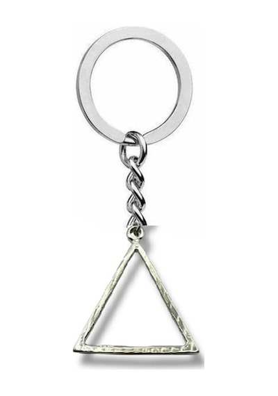 Üçgen Çerçeve Figürlü Anahtarlık Minimal Geometrik Metal Unisex Aksesuar