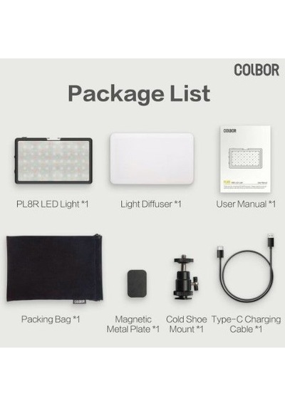 Colbor Pl8r Rgb On-camera Light