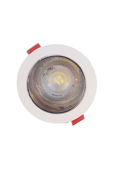 Beyaz Gümüş Sıva Altı Spot Cob Led Armatür GU10 5W Beyaz Işıklı