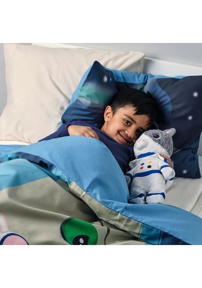 Ikea Aftonsparv Peluş Oyuncak 28 Cm Beyaz - Mavi - Gri
