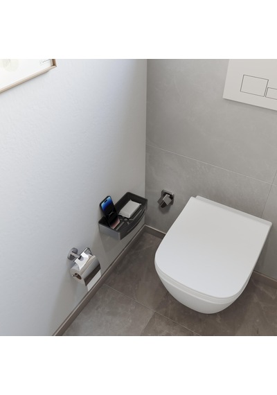 Aqua Bagno Smart Tekli Süngerlik 24 X 12,5 Cm. , Parlak Krom
