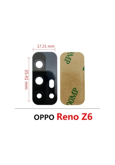 Oppo Uyumlu Reno Z6 Arka Kamera Camı (Çıtasız Sadece Cam)