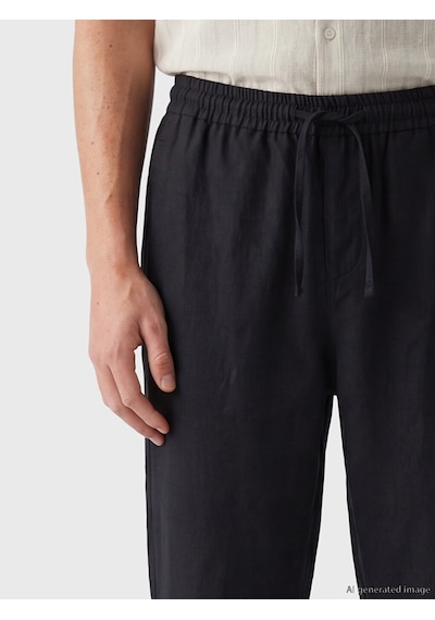 Lcw Vision Siyah Regular Fit %100 Keten Erkek Pantolon