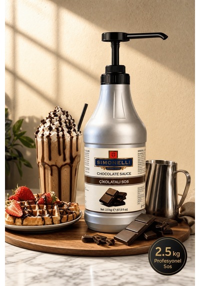 Simonelli Profesyonel Çikolatalı Kahve ve Tatlı Sosu 2500 G + Pompa