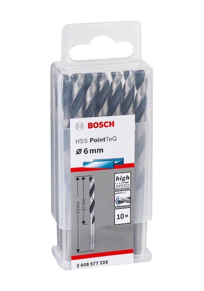 Bosch HSS-PointeQ Metal Matkap Ucu 6,0 mm 10lu