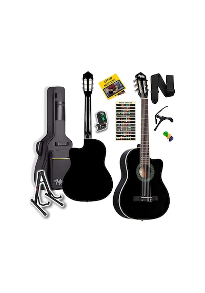 Midex Mgx-100bk-st Üst Seviye Klasik Gitar 4/4 Sap Ayarlı Çanta Stand Tuner Capo Askı Metod Pena Midex Mgx-100bk-st Üst Seviye Klasik Gitar 4/4 Sap Ayarlı Çanta Stand Tuner Capo Askı Metod Pena